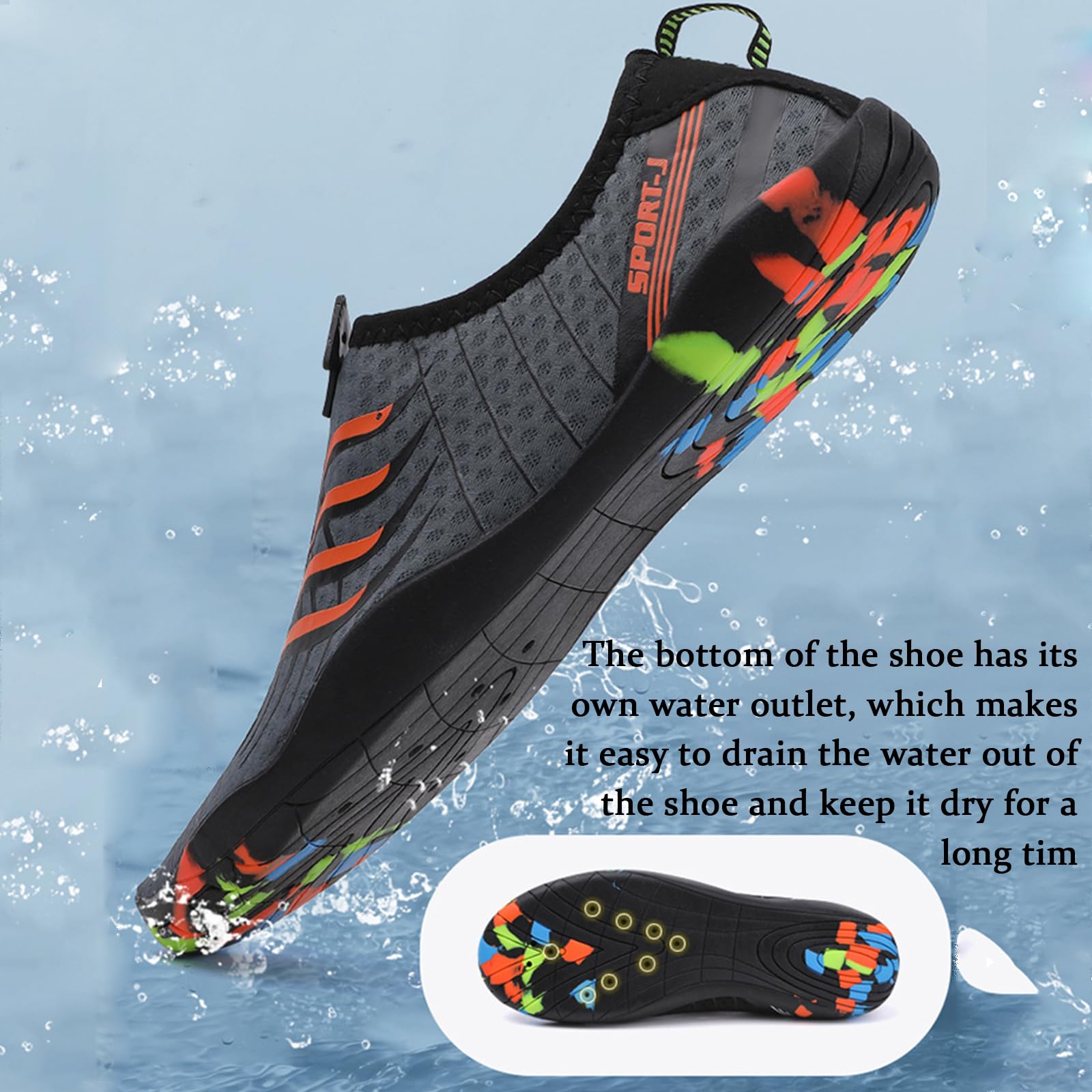 **Treer Quick-Dry Non-Slip Water Shoes for Men & Women – Lightweight Aqua Socks for Beach, Kayaking, Hiking & Water Sports**    *Use Cases: Perfect for beach walks, kayaking, hiking, poolside, and water sports activities.*