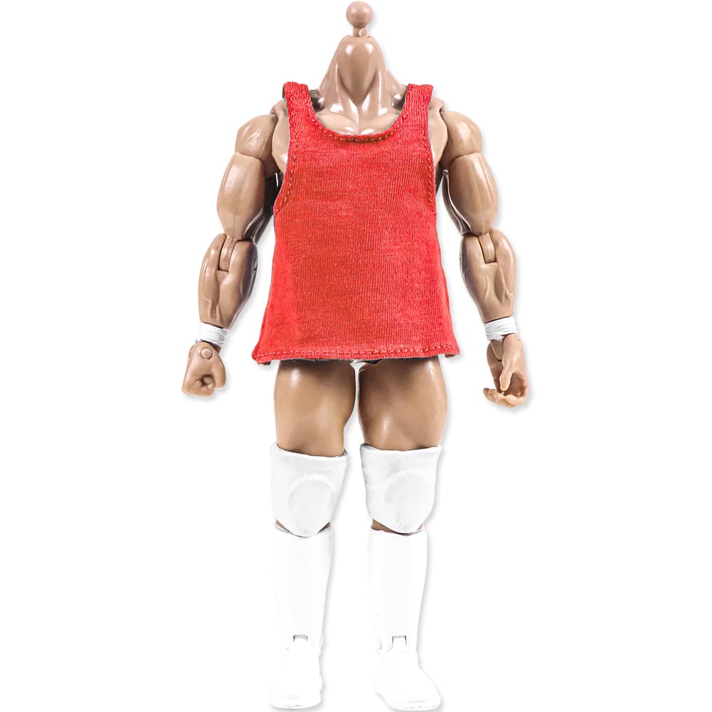5-Pack White Muscle Shirts for Wrestling Action Figures - Perfect for Toy Photography, Diorama Displays & Collectible Figure Customization