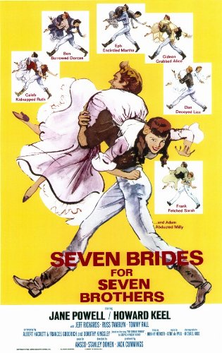 ArtFuzz Seven Brides for Seven Brothers 11x17 Movie Poster - Vintage Style A | Classic Film Decor for Home Theater, Man Cave & Movie Memorabilia Collection