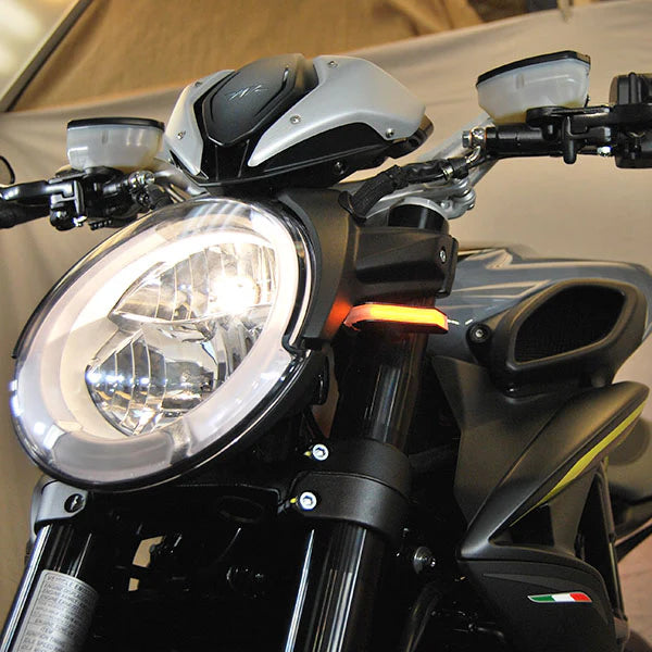 MV Agusta Dragster 800 LED Front Turn Signals - High Visibility Motorcycle Indicators for Enhanced Safety | Perfect for Urban Commuting & Night Riding