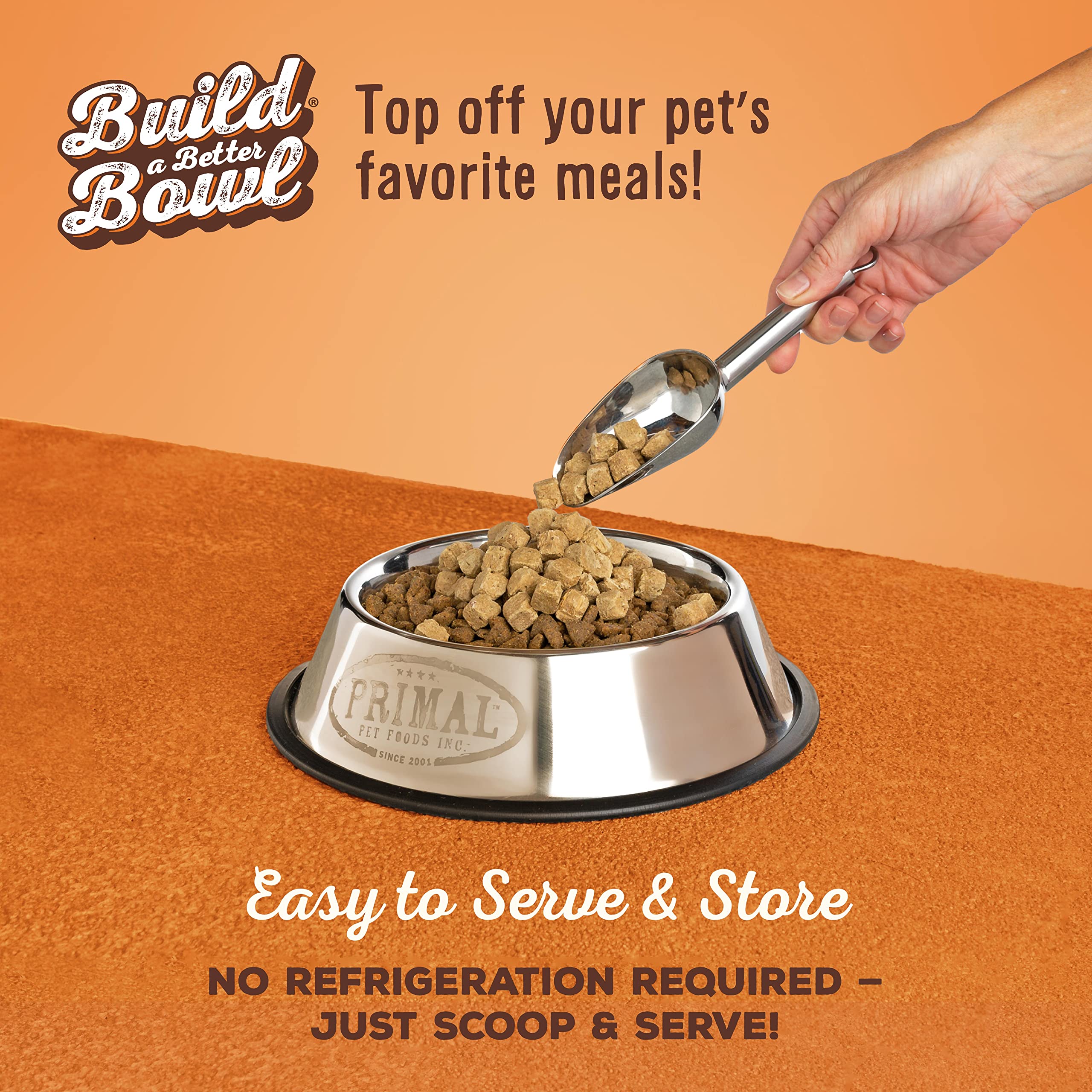 **Primal Freeze-Dried Raw Dog & Cat Food Toppers - Grain-Free, Probiotic-Enriched Meal Mixers for Dogs & Cats - Beef Flavor (18 oz) - Perfect for Training, Digestive Health & Picky Eaters**