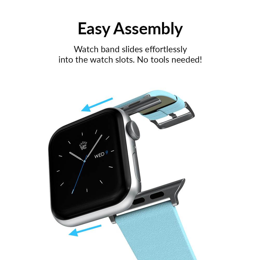 Light Blue Apple Watch Band - Soft Silicone Replacement Strap for Apple Watch Series 1-9 & SE - Perfect for Workouts, Running & Everyday Wear