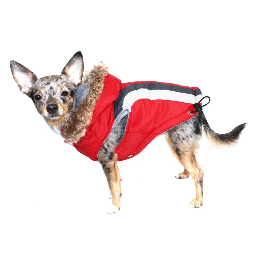 Premium Swiss Alpine Ski Vest for Dogs - Red, Warm & Waterproof Winter Dog Jacket for Outdoor Adventures, Hiking & Snow Play