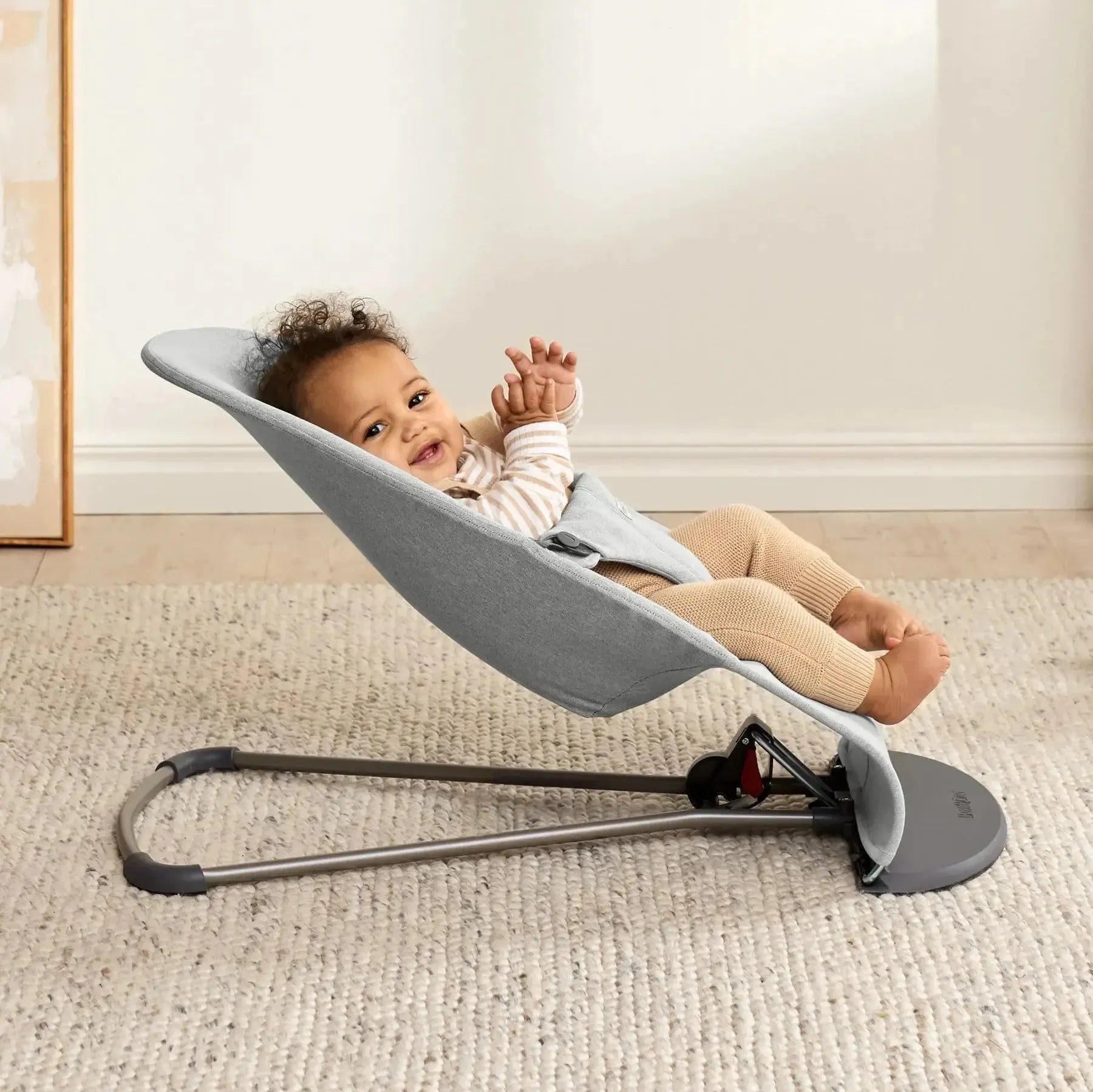 Baby Bjorn Bouncer Bliss Melange - Light Grey Baby Bouncer & Rocker | Ergonomic Design for Newborns to Toddlers | Perfect for Nursery, Playtime & Soothing
