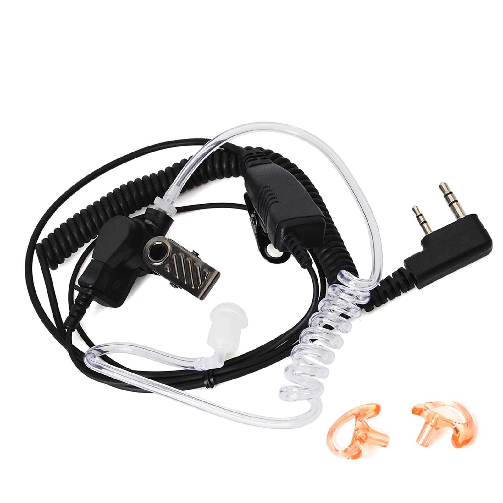 TWAYRDIO RT22 Covert Headset with Microphone - Acoustic Tube Earpiece for Baofeng UV-5R, BF-888S, Kenwood, Retevis RT27 & H777 Two-Way Radios - Ideal for Security, Surveillance & Tactical Operations