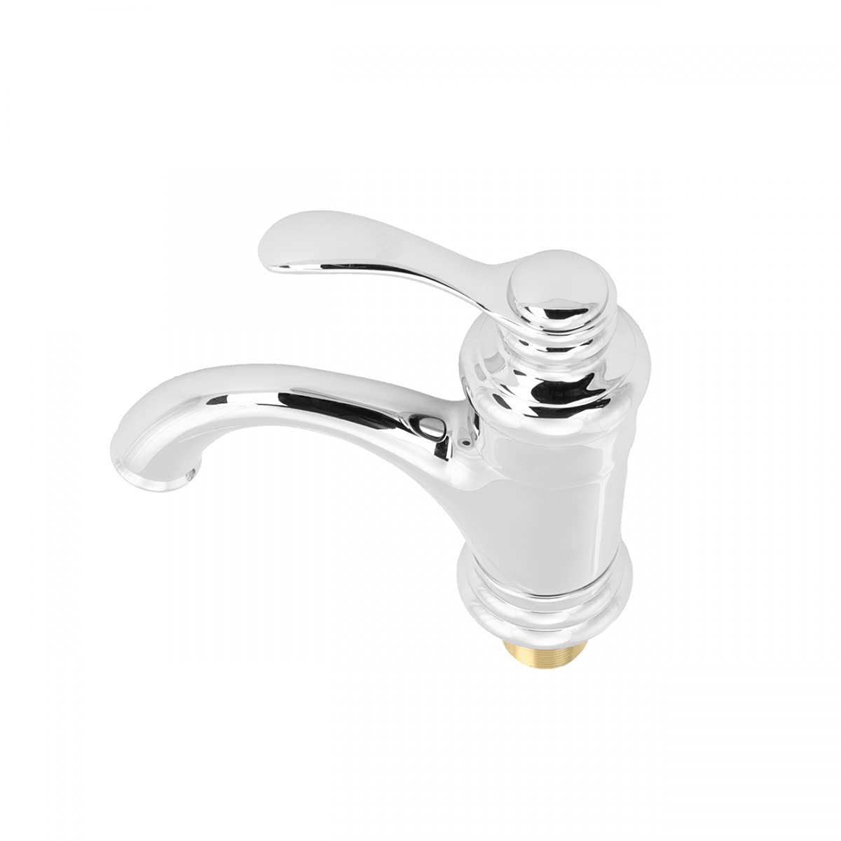 Renovators Supply 6 Inch Cast Brass Bathroom Sink Faucet with Chrome Finish & Supply Lines - Perfect for Modern Bathroom Renovations and Home Upgrades