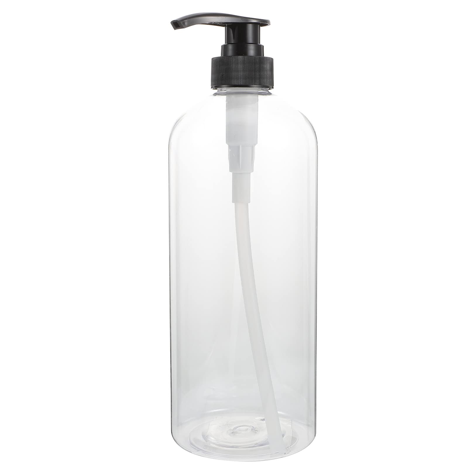 FOMIYES 3-Pack 1000ml Transparent Refillable Travel Lotion Pump Bottles - Leak-Proof Cosmetic Containers for Shampoo, Shower Gel & Body Lotion | Perfect for Air Travel, Gym Bags & Vacation Toiletries (Black)