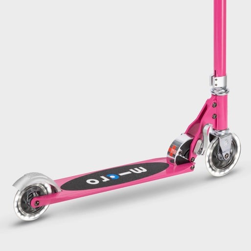 Micro Sprite Kids LED Scooter - Pink 3-Wheel Light Up Kick Scooter for Boys & Girls Ages 5-12 | Fun Outdoor Ride-On Toy for Park, Sidewalk & Neighborhood Adventures