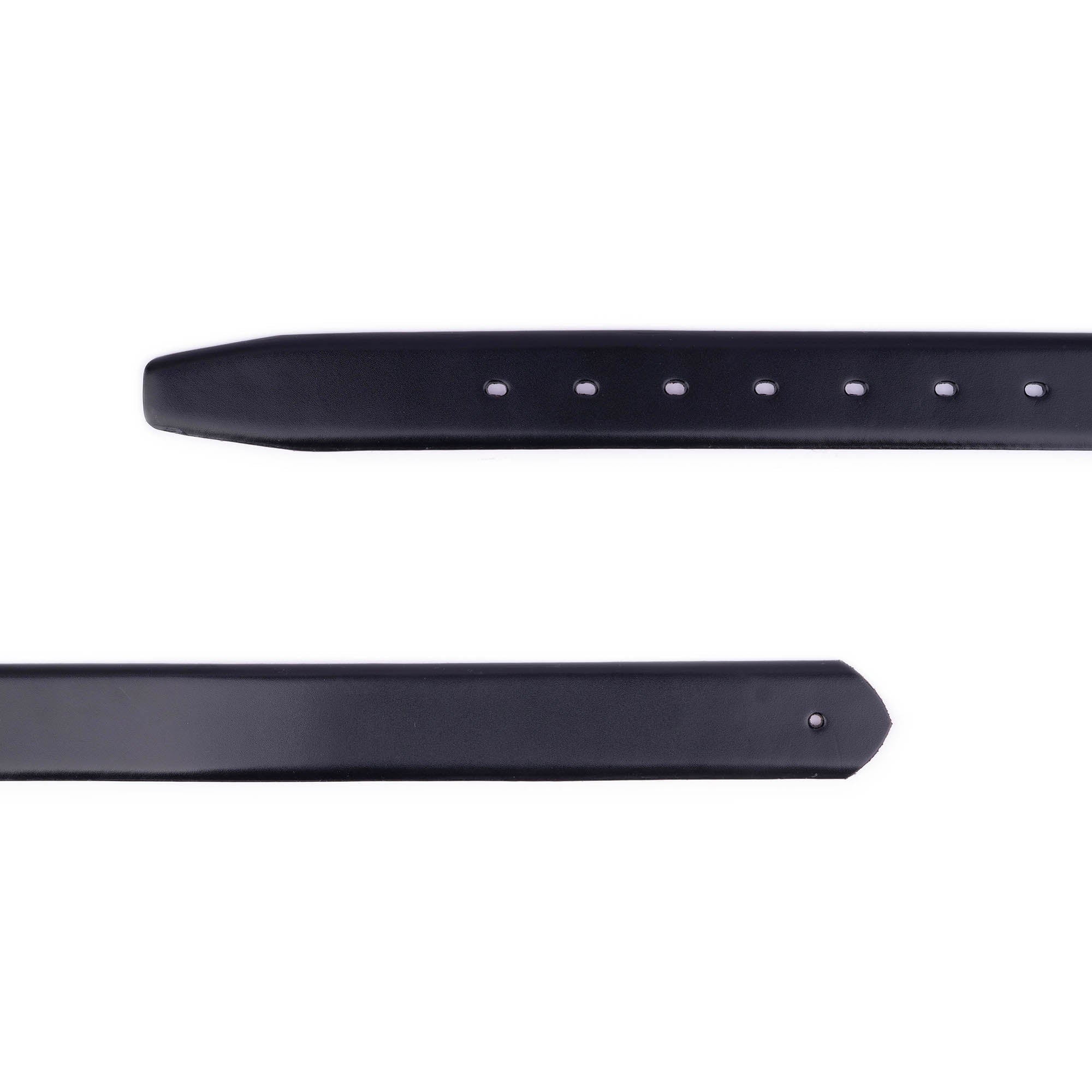 Montblanc Men's Classic Black Leather Belt Strap - Replacement Buckle for Designer Belts | Perfect for Business, Casual & Formal Wear