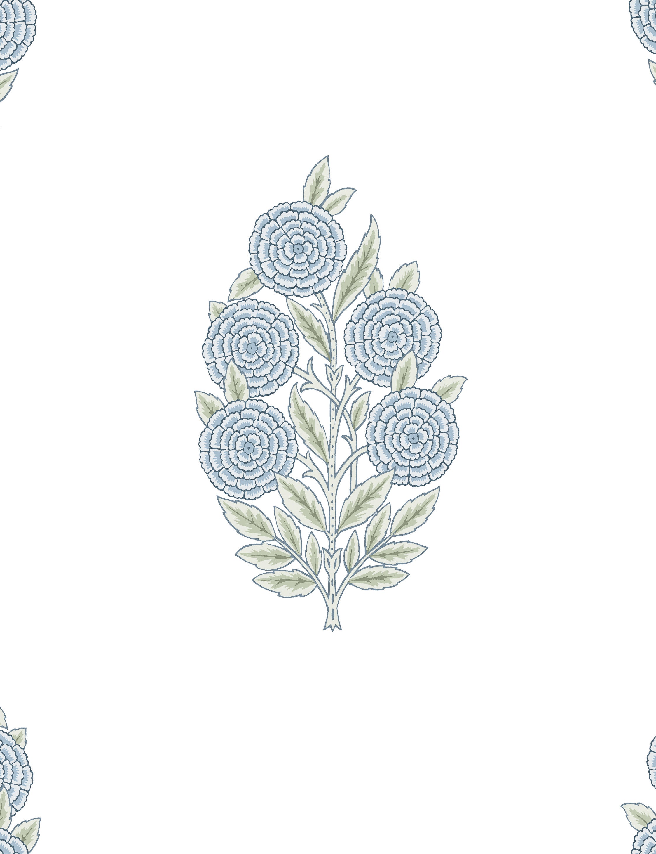 Tamara Day Dutch Floral Peel & Stick Wallpaper - Blue | Self-Adhesive Removable Wallpaper for Bedroom, Living Room, Bathroom Decor