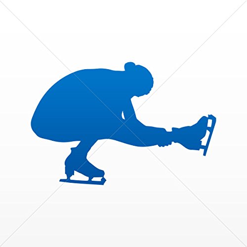 Decals Stickers for Ice Dance Figure Skating - Weatherproof Blue Dark Design (5 X 3.32 Inches) - Perfect for Tablets, Vehicles, Laptops & Sports Gear