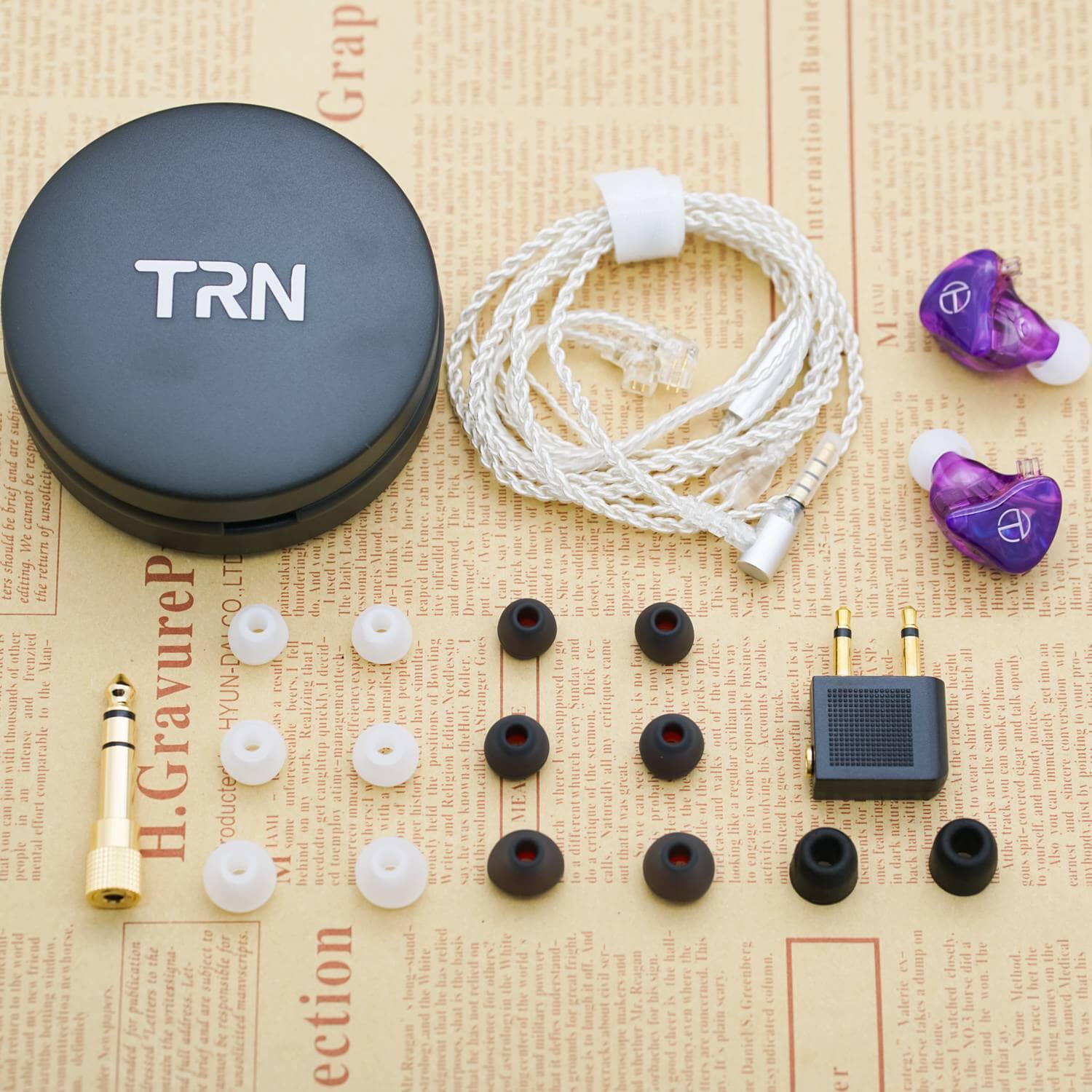 TRN X7 7 Balanced Armature Drivers In-Ear Monitors - HiFi Earphones for Audiophiles, Musicians & Gamers - Perfect for Studio Recording, Live Performances & Mobile Gaming