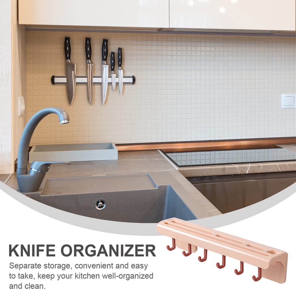 Wall-Mounted Kitchen Utensil Rack - Drilling ABS Cookware Organizer with Hanging Storage Shelf for Shovels and Tools, Perfect for Small Kitchen Space Organization