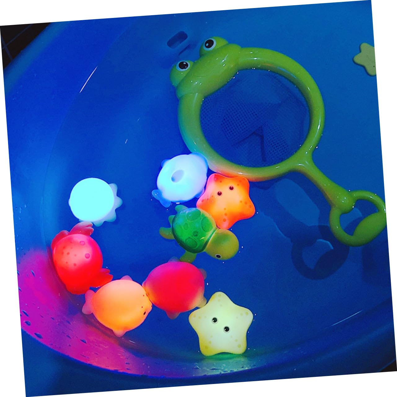 HEMOTON 5-Piece Net Fishing Bath Toys for Babies - Safe Plastic Infant Tub & Beach Play Set for Sensory Development, Water Play & Outdoor Fun