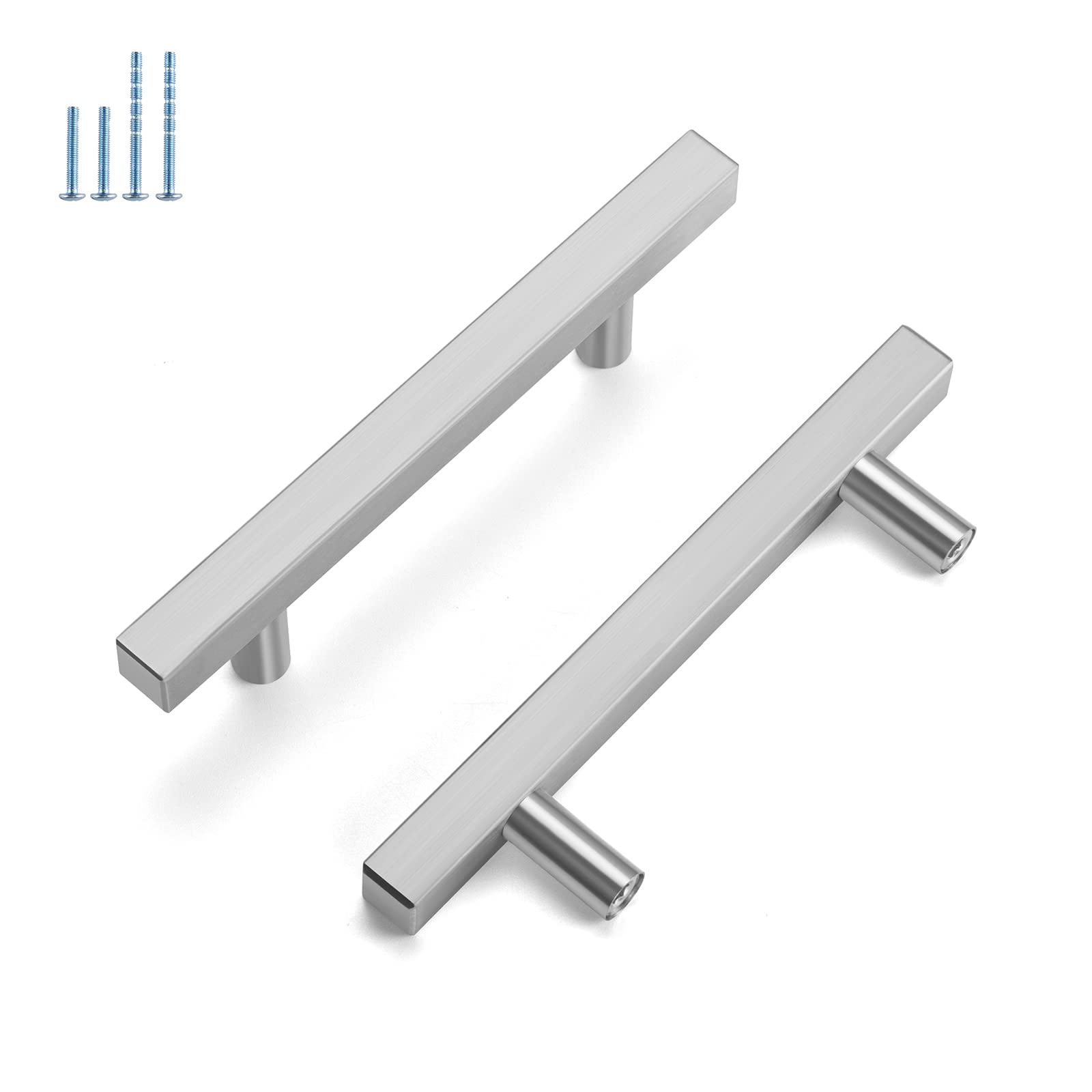 96mm Brushed Nickel Cabinet Pulls Drawer Handles - 50 Pack HDJ22SN Stainless Steel Kitchen Cabinet Handles for Cupboards & Drawers | Perfect for Modern Kitchen Renovation, Bathroom Vanity Upgrade & Furniture Refurbishing