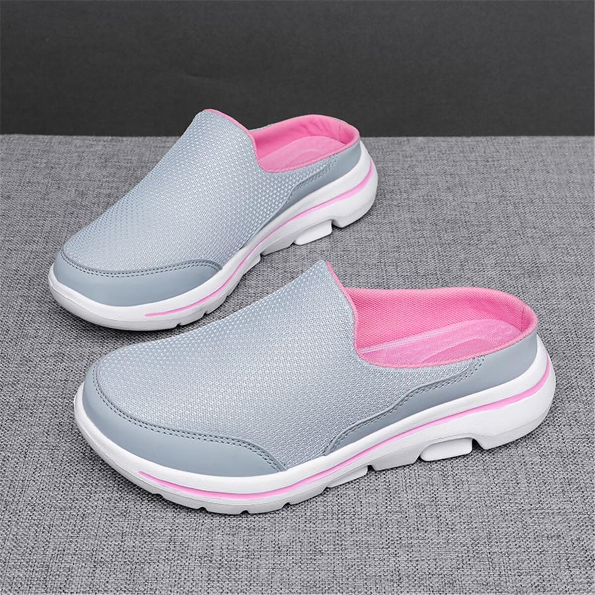 GSLMOLN Unisex Slip-On Mule Shoes - Lightweight Backless Walking Sneakers with Arch Support | Summer Beach Clogs & Athletic Outdoor Shoes for Men & Women | Perfect for Casual Wear, Travel, and Sports Activities