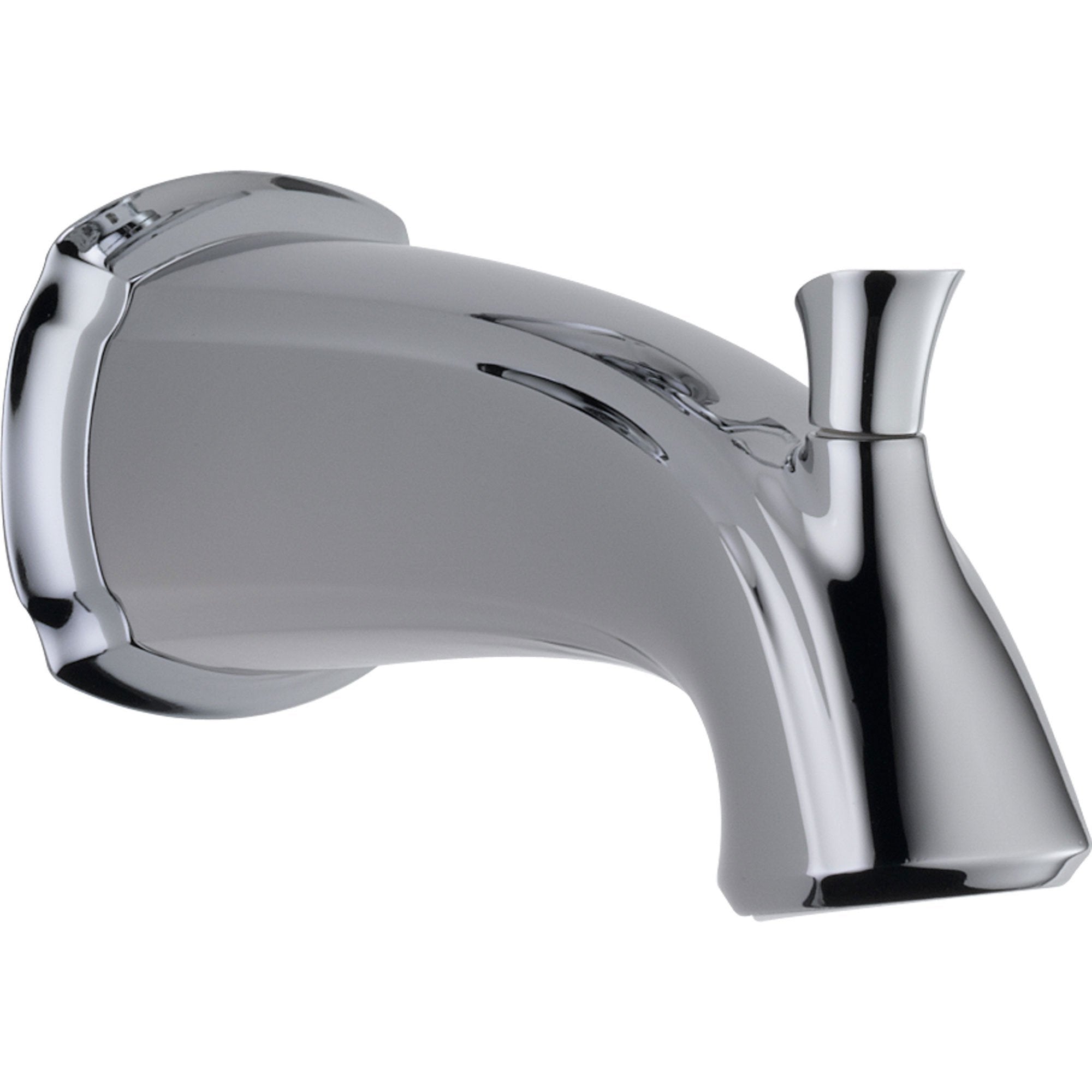 Delta Addison 7-1/2 Inch Chrome Pull-Up Diverter Tub Spout - Model 587568 - Perfect for Bathroom Faucet Replacement & Shower Tub Conversions