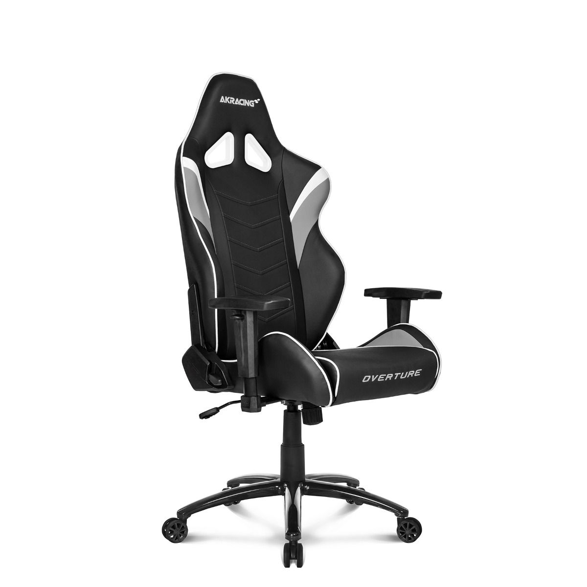 AKRacing Overture Gaming Chair - Ergonomic Office & Racing Style Computer Chair with Adjustable Height, Lumbar Support & Headrest - White - Perfect for Gaming, Streaming & Home Office Setup