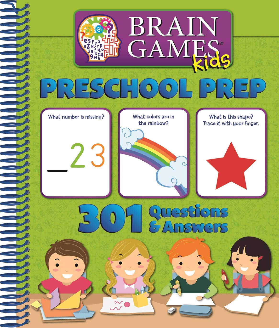 Brain Games Kids: Preschool Prep - 301 Questions and Answers - PI Kids - Fun Learning Activities for Home & Classroom