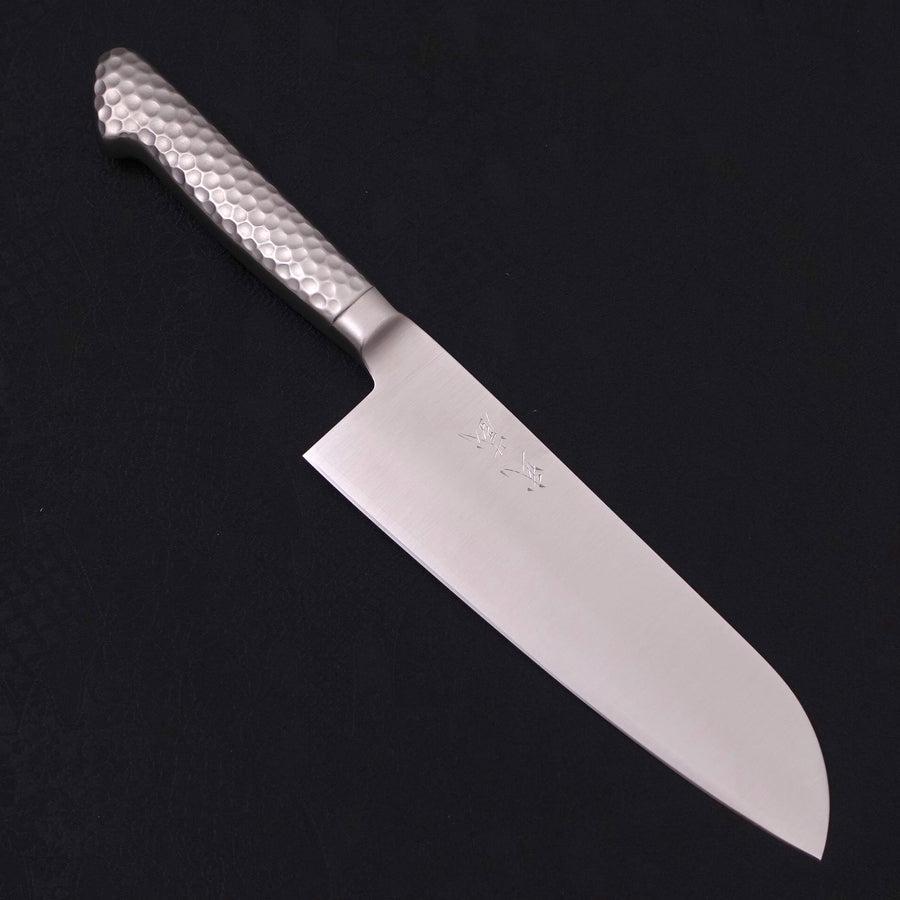 Premium Santoku Knife 7-inch VG-5 Stainless Steel Blade with Polished Western Handle - Perfect for Slicing, Dicing & Chopping Vegetables, Meat & Fish