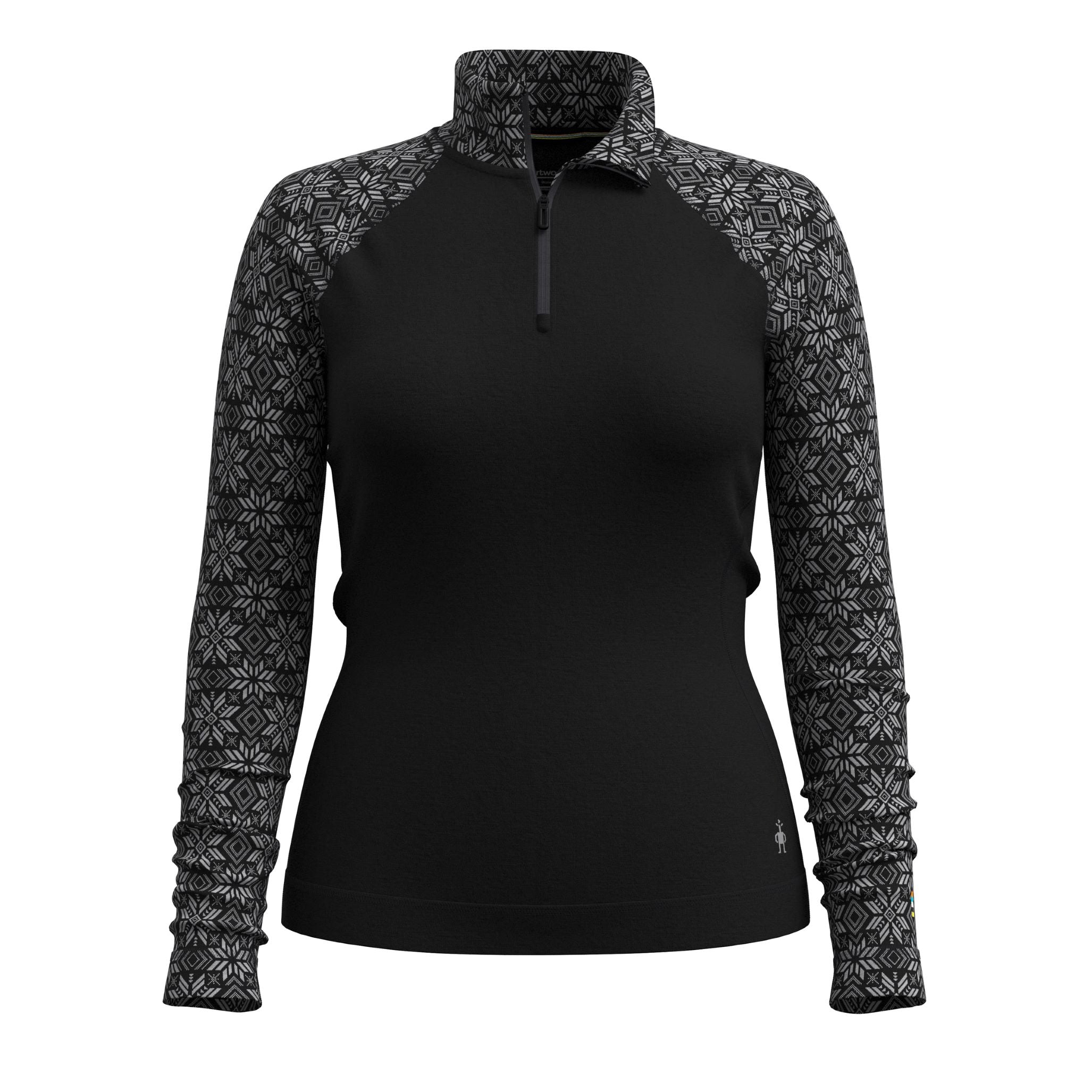Women's Classic Thermal Merino Wool Base Layer 1/4 Zip Top - Warm Winter Underwear for Skiing, Hiking & Outdoor Activities