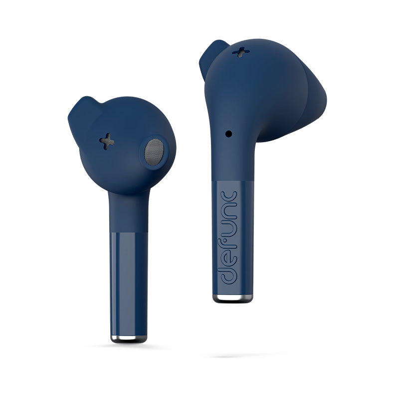 Defunc True Talk Wireless Earbuds Bluetooth Headphones with Mic - Blue | Perfect for Gym, Running, Travel & Workouts