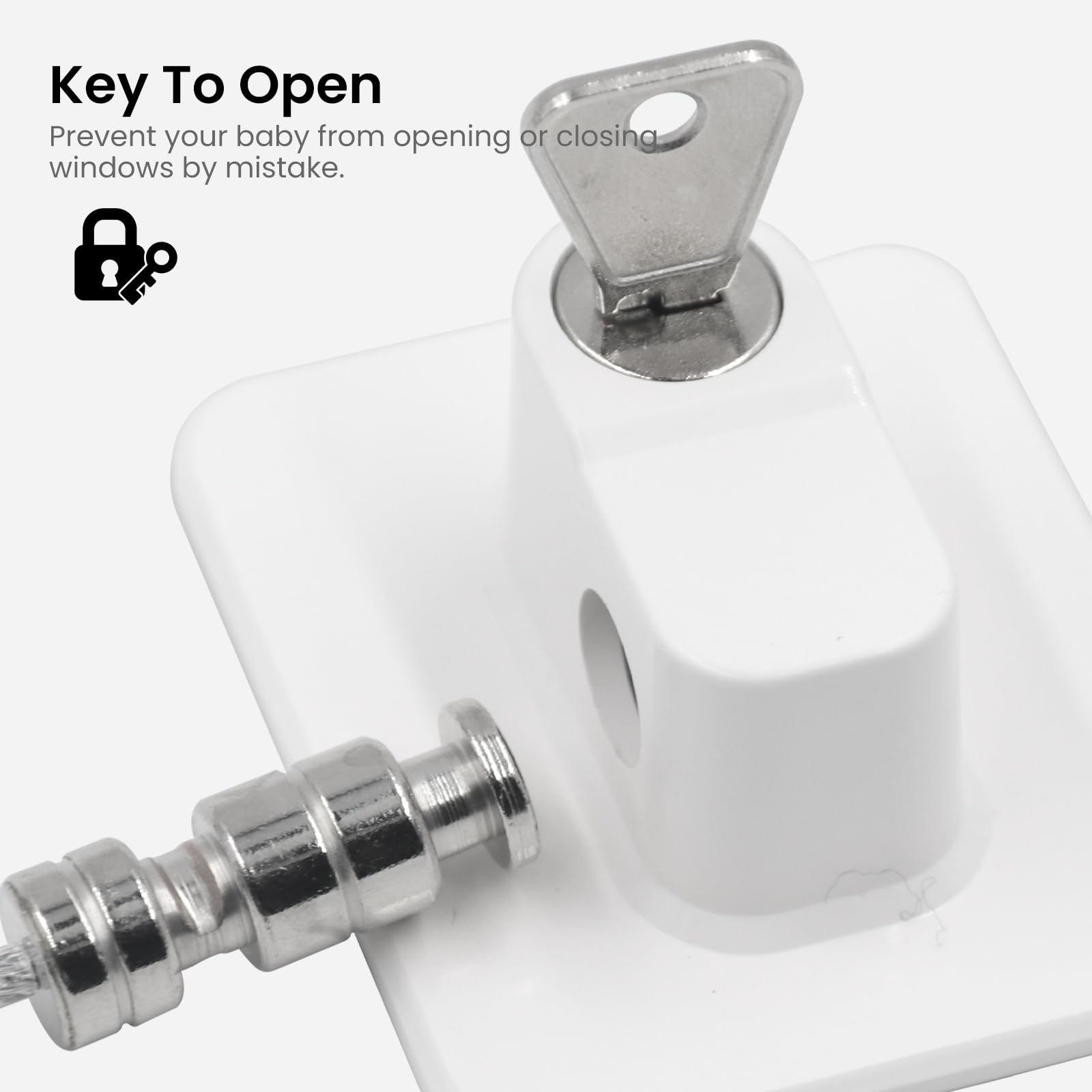 Child Proof Refrigerator Door Lock - No Drill Baby Safety Locks for Kitchen, Freezer, Cabinets, Drawers, Oven & Closets - Easy Install White Square Design (1 Pack) - Perfect for Childproofing Homes with Toddlers