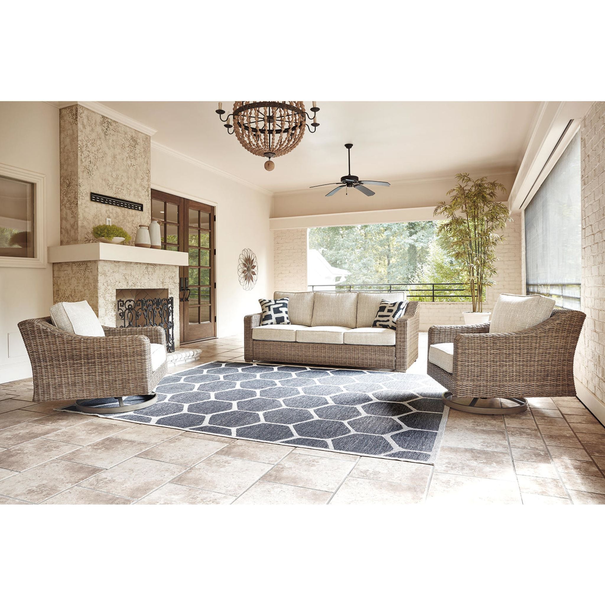 Beachcroft 3-Piece Outdoor Modular Sectional Sofa Set - Waterproof Patio Furniture for Garden, Poolside & Backyard Relaxation