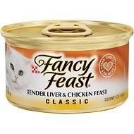 Fancy Feast Classic Tender Liver & Chicken Feast Wet Cat Food - 3 oz Cans (Pack of 12) | Premium Nutrition for Adult Cats | Perfect for Mealtime & Special Treats