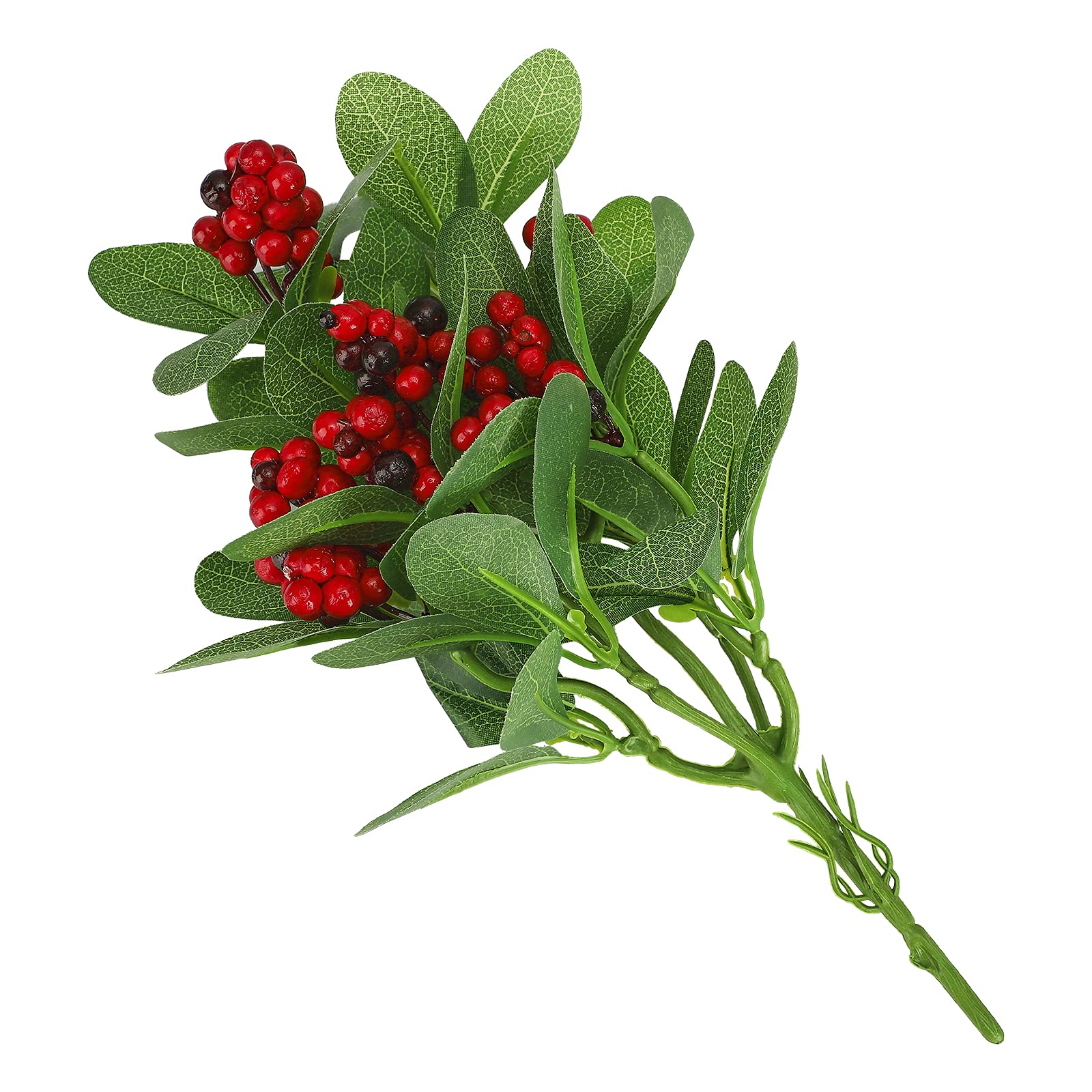 SAHLA 6Pcs Artificial Rhododendron Fruit Picks - 11 Inch Fake Cherry Berries Floral Stems for Home Decor, Wedding Centerpieces & Christmas Wreaths - Realistic Faux Fruit Branches for DIY Bouquets and Seasonal Arrangements
