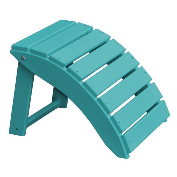 A&L Furniture Poly Folding Ottoman Stool - Lightweight Storage Footrest for Living Room, Bedroom, Patio - Perfect for Extra Seating & Home Organization