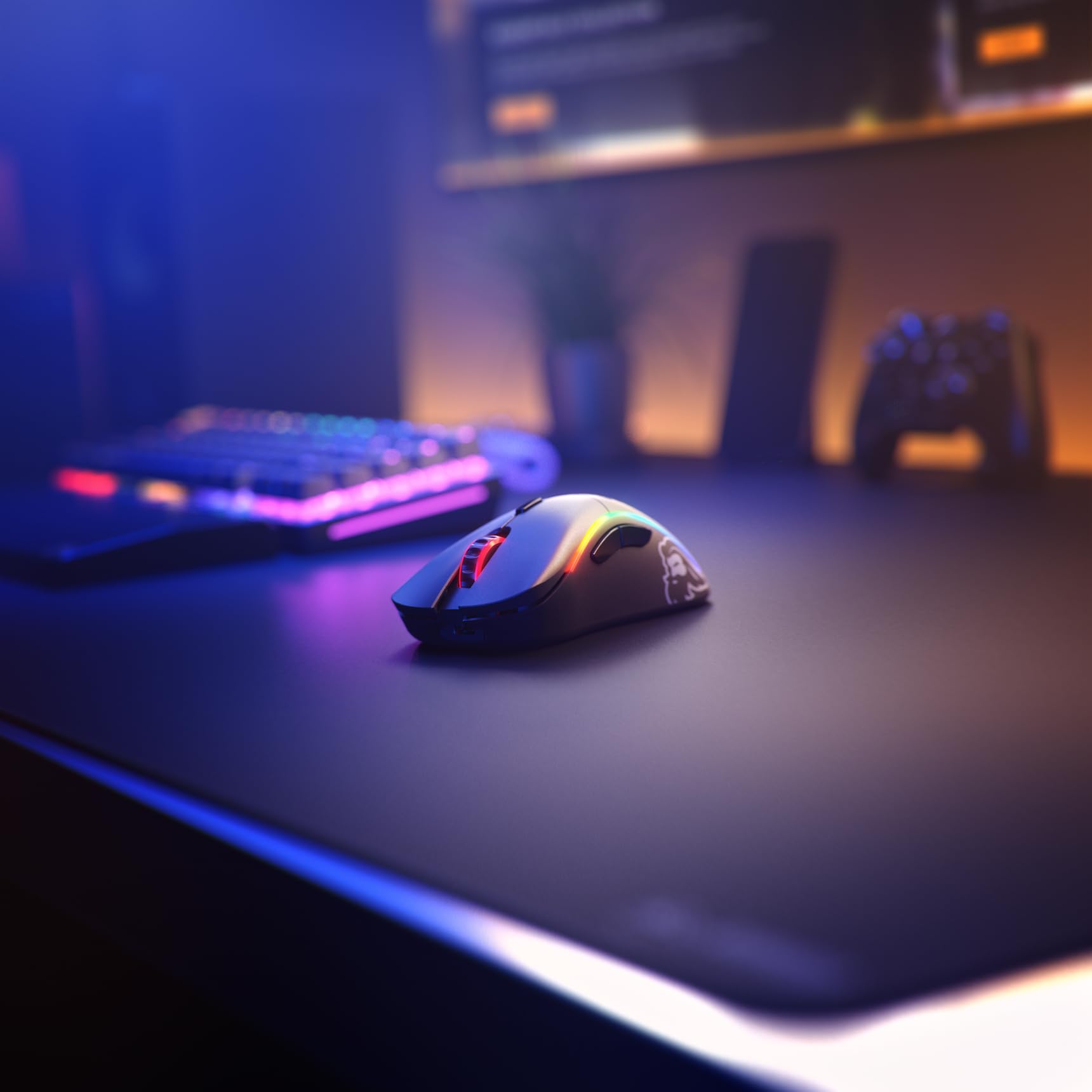 Glorious Model D Wireless Gaming Mouse - Ultra Lightweight 69g, 2.4GHz Lag-Free Wireless, 71-Hour Battery Life, RGB Lighting, BAMF Sensor, Ergonomic Design, 6 Programmable Buttons - Matte Black - Perfect for FPS, MOBA & PC Gaming