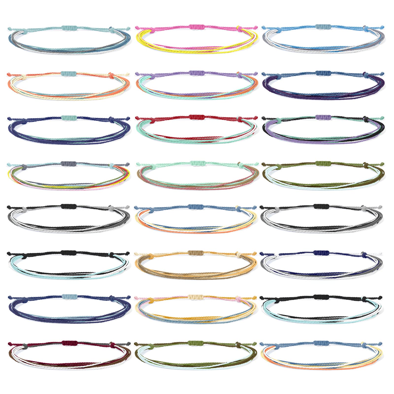 Trendy Adjustable Wave Surfer Friendship Bracelets for Women - Waterproof Summer Beach Ankle Bracelets, Long Tiantian String Bracelet Gifts for Best Friends, Stocking Stuffers & Outfit Accessories | Perfect for Beach Trips, Music Festivals, and Casual Wear