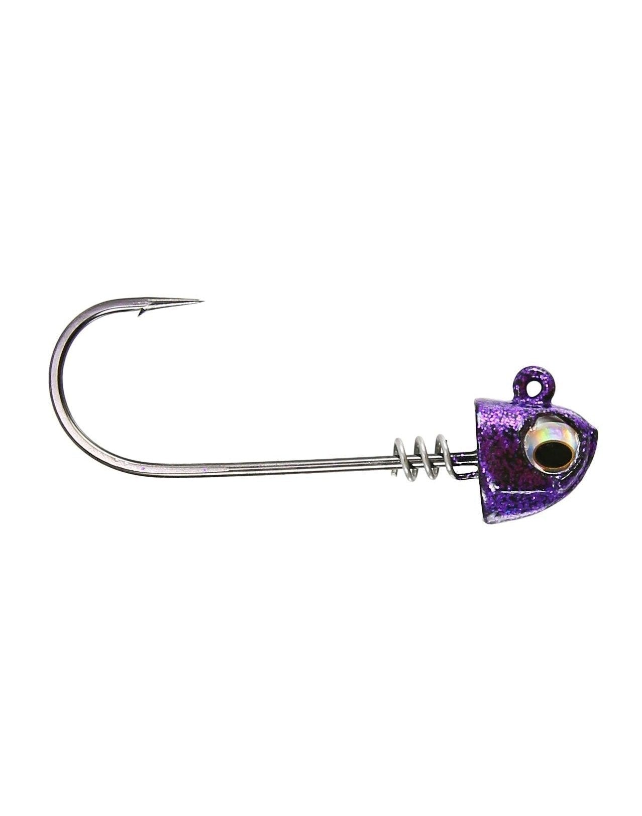 NLBN No Live Bait Needed Screw Lock Jig Heads for 8 Paddle Tails - Saltwater & Freshwater Fishing Lures for Bass, Trout, Walleye - Perfect for Kayak, Shore, and Boat Fishing
