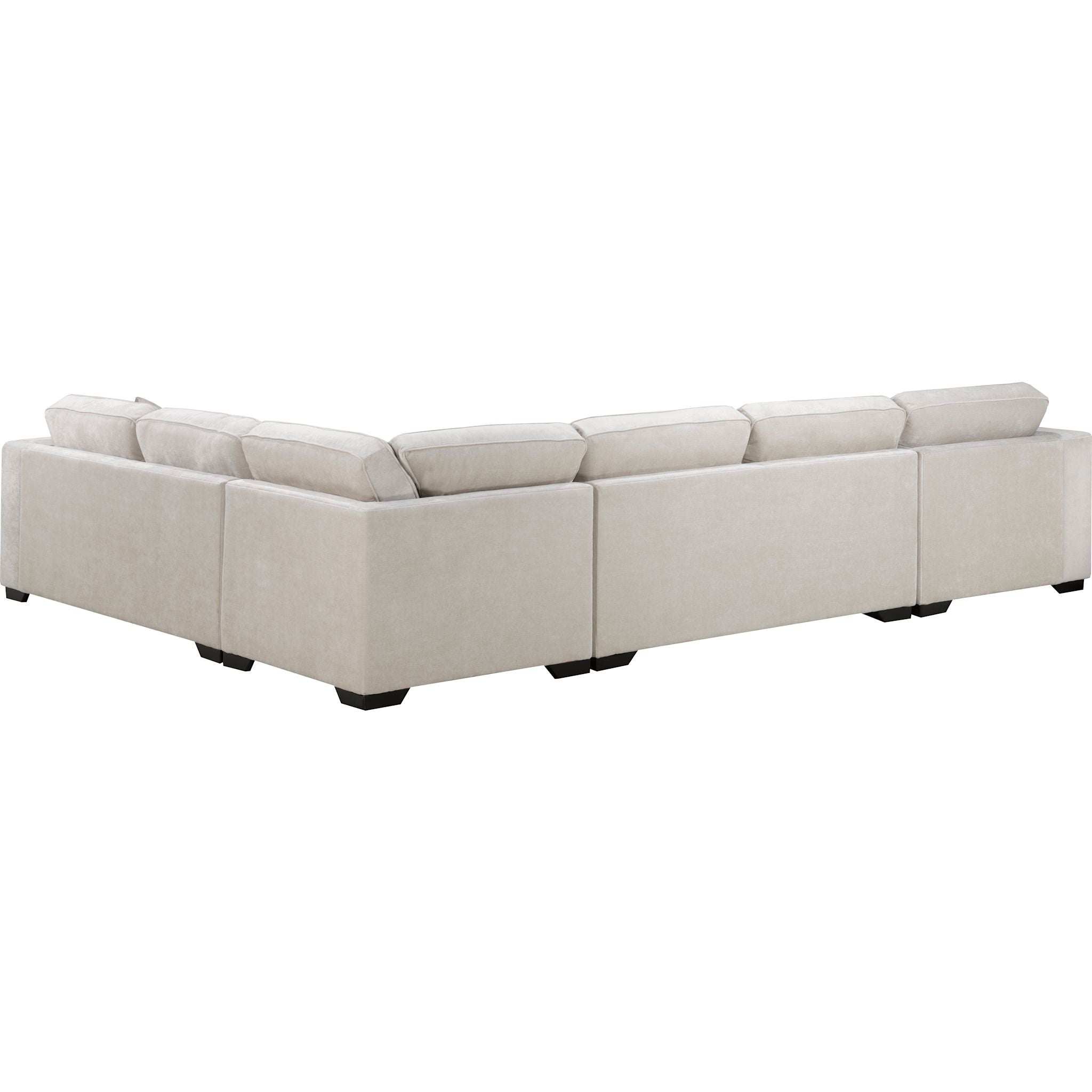 Amber 4-Piece Cream Sectional Sofa Set - Modern L-Shaped Living Room Couch for Comfortable Home & Office Seating