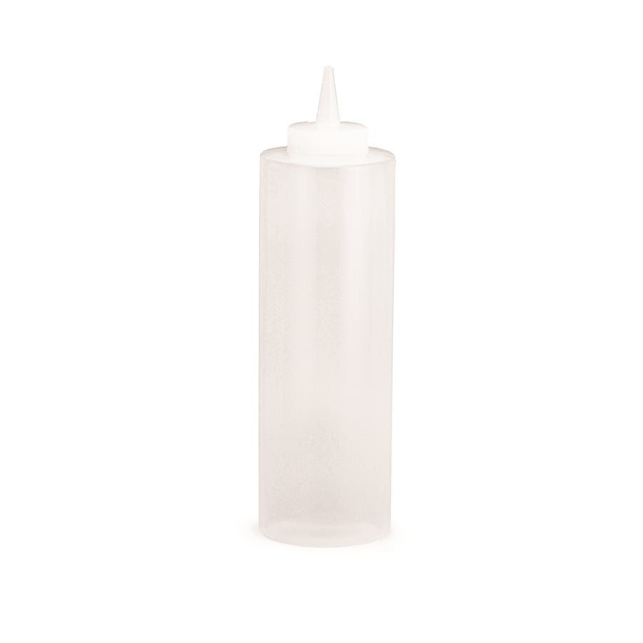 TableCraft 12 Oz Squeeze Bottle - Durable Plastic Condiment Dispenser for Sauces, Dressings & Oils - Perfect for Kitchen, Restaurants & BBQ Parties