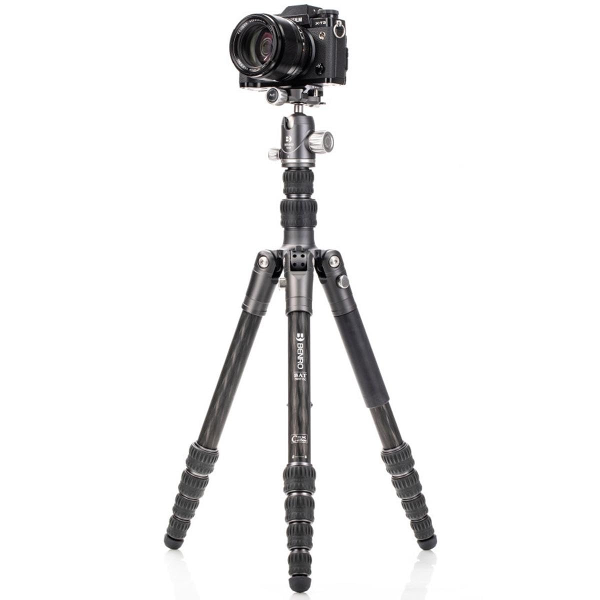 Benro Bat Carbon Fiber Travel Tripod & Monopod - 5-Section Lightweight, Compact with VX20 Ballhead for Photography & Videography - Perfect for Travel, Hiking & Outdoor Adventures
