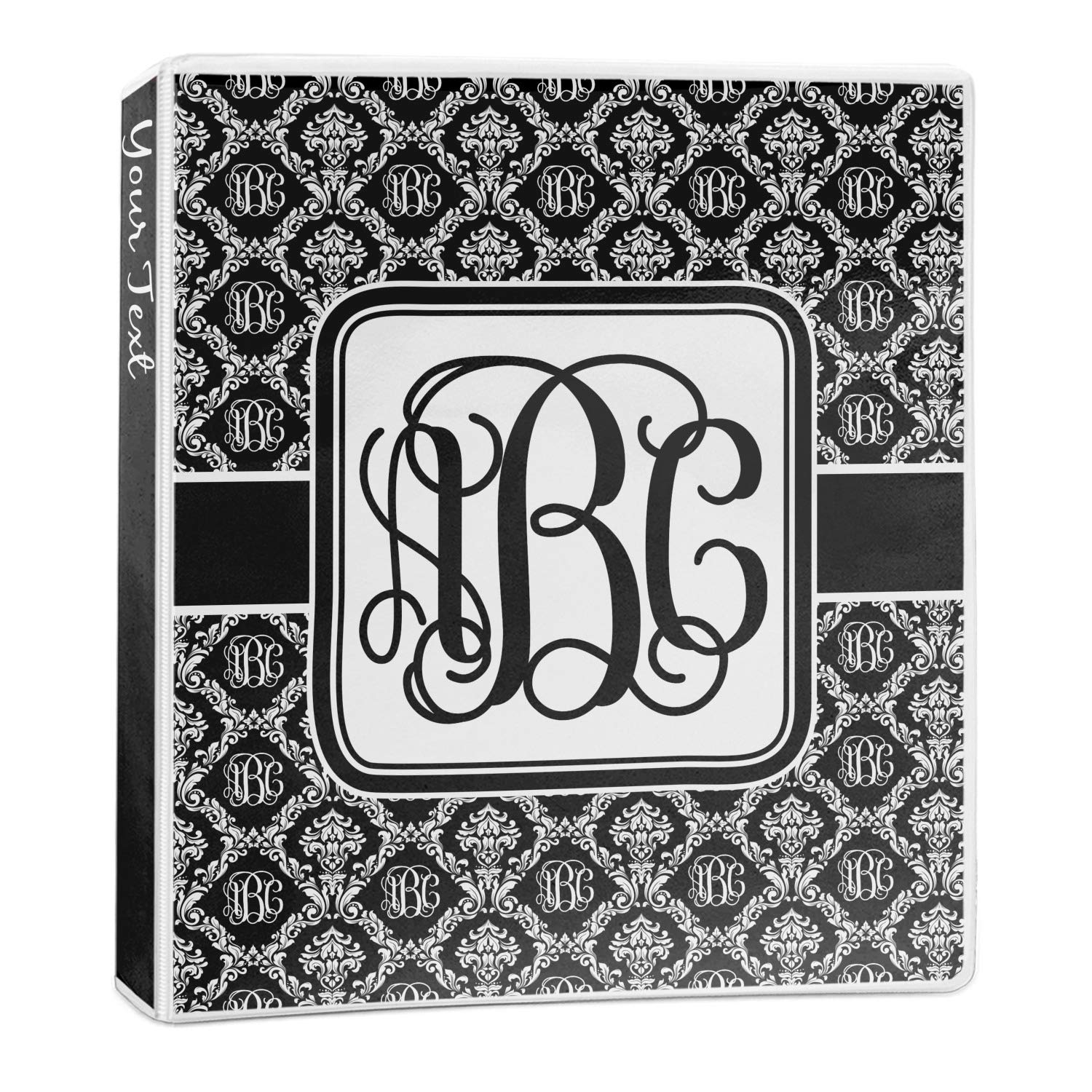 Personalized Monogrammed Damask 3-Ring Binder - 1 Inch Custom Notebook for School, Office & Organization | Perfect for Students, Professionals & Gift Giving