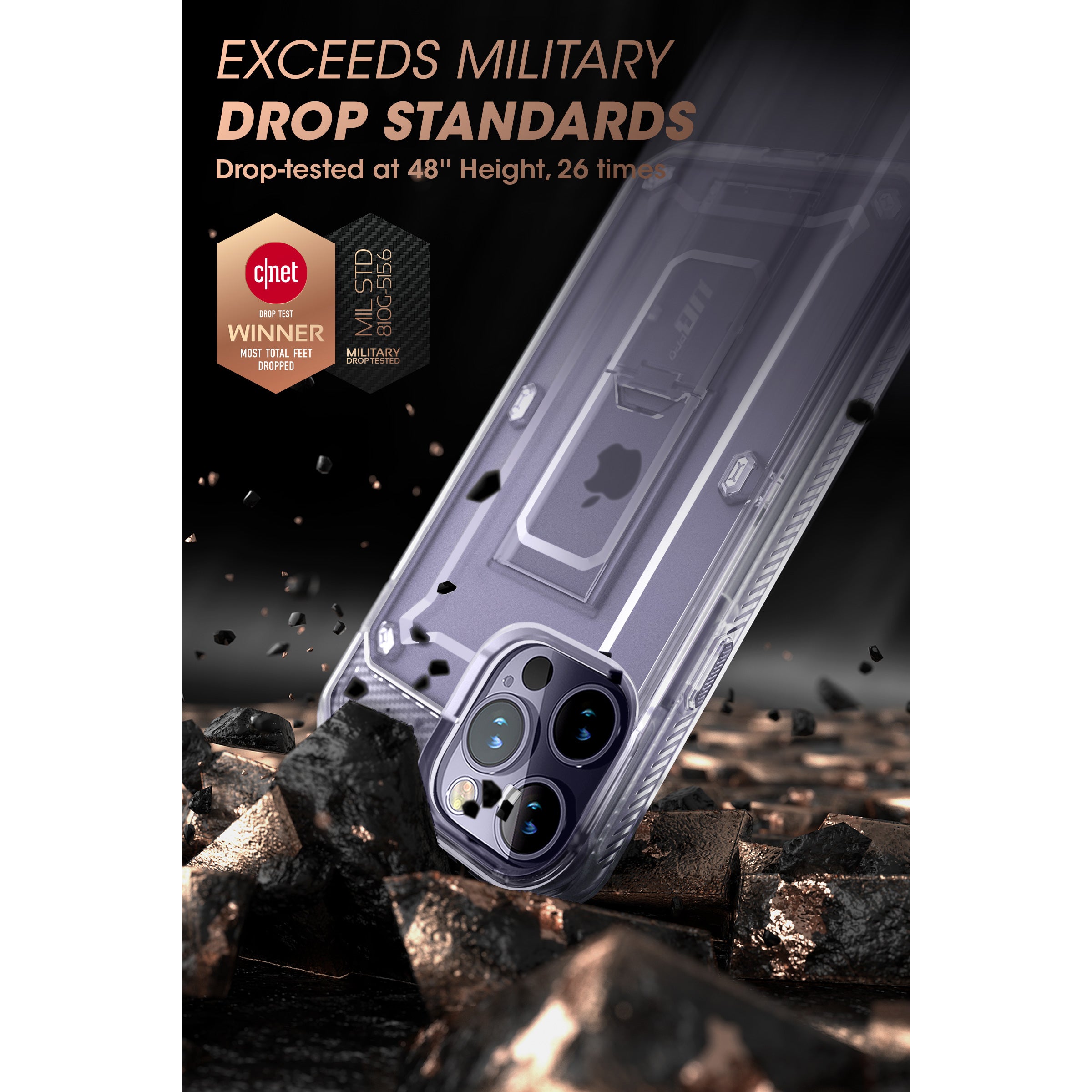 iPhone 14 Pro Max 6.7 Inch Unicorn Beetle PRO Rugged Case - Clear Protective Cover with Military-Grade Drop Protection | Perfect for Outdoor Adventures, Construction Work & Extreme Sports