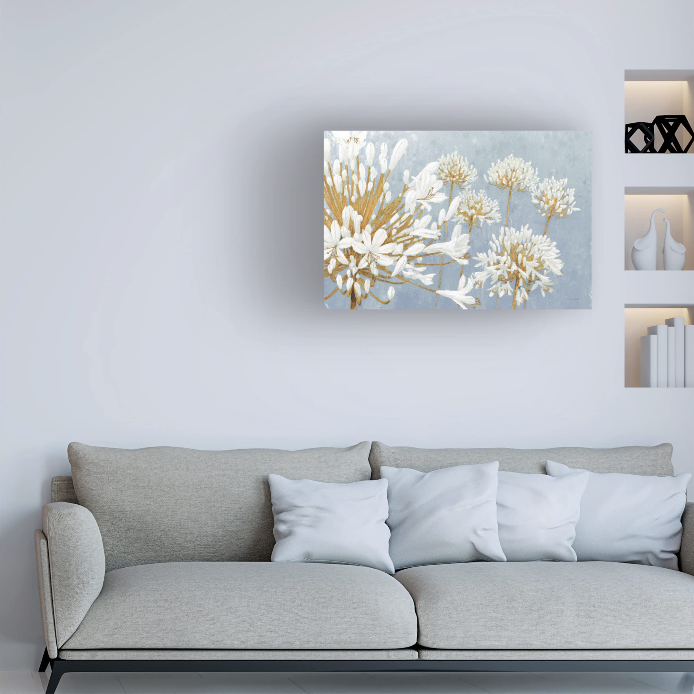 James Wiens 'Golden Spring Blue Gray' Canvas Wall Art - Handmade Landscape Painting for Living Room, Bedroom & Office Decor | Trademark Fine Art Collection