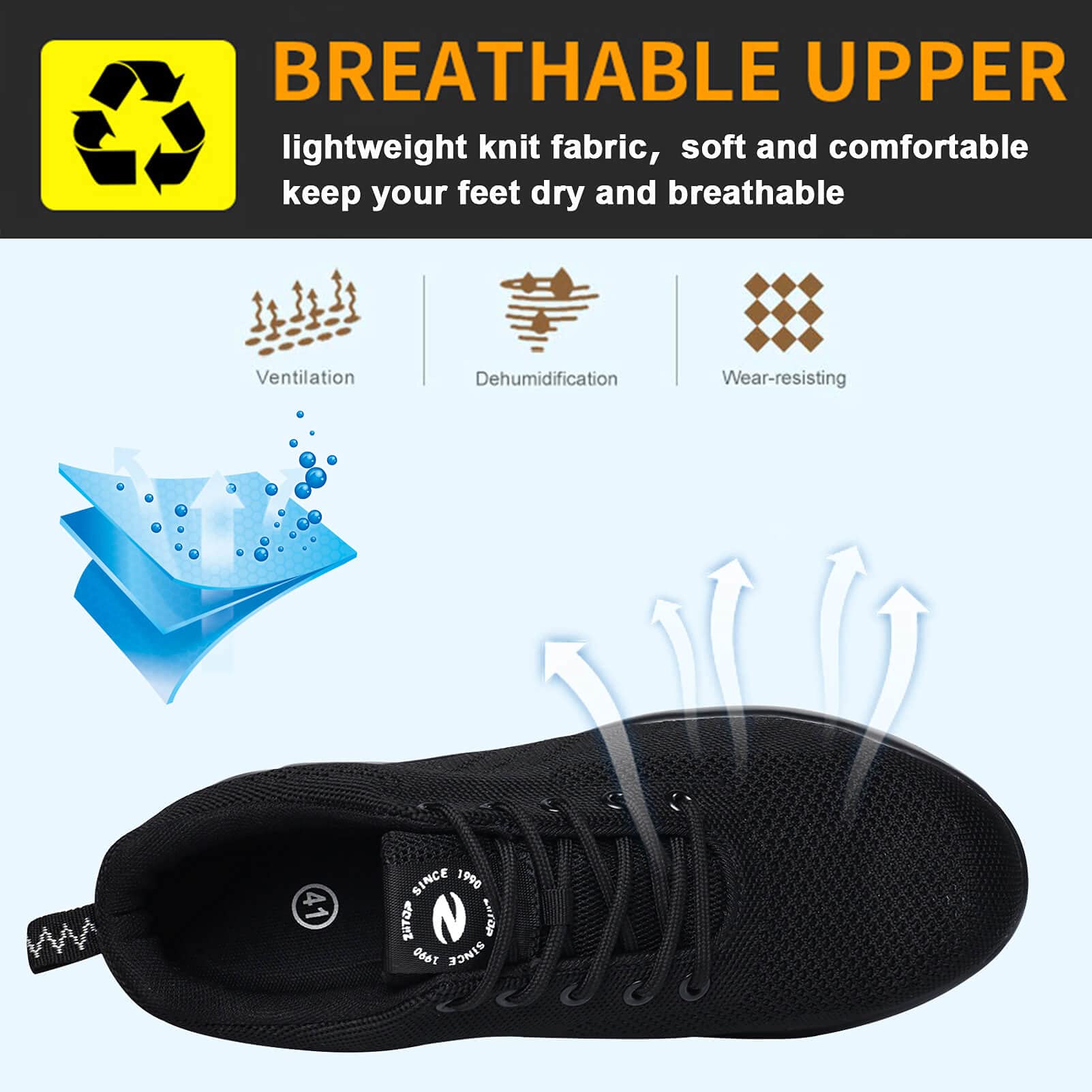 **Men's & Women's Steel Toe Safety Shoes - Lightweight Air Cushion Work Sneakers with Anti-Smash, Anti-Puncture & Slip-Resistant Design - Breathable Construction Shoes for Shock Absorption & Durability - Ideal for Construction, Warehouse & Industrial Work**