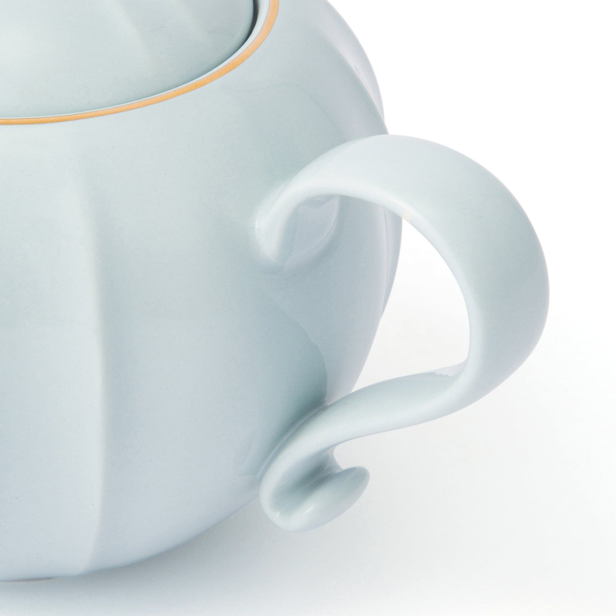 Blue Floral Teapot - Elegant Ceramic Tea Pot with Flower Motif for Afternoon Tea & Home Decor