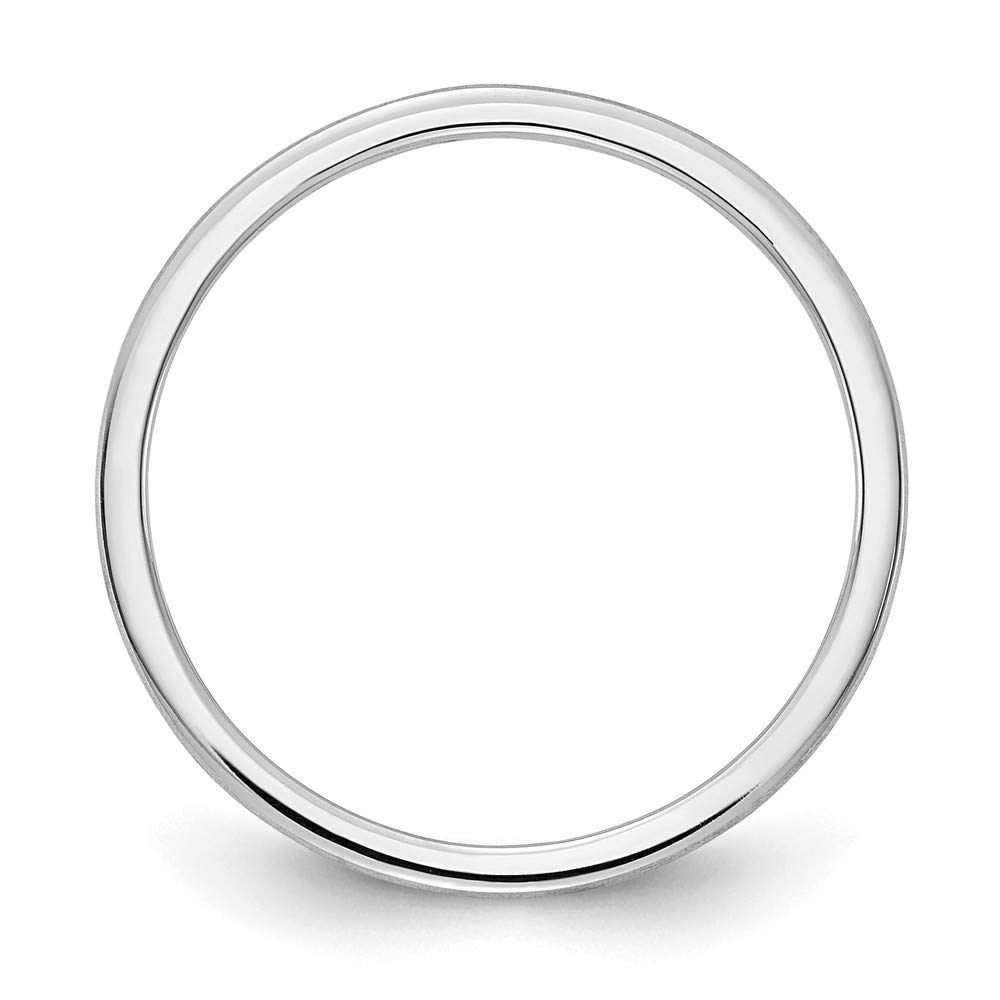 The Black Bow 1.2mm 14k White Gold Half Round Satin Stackable Band - Perfect for Everyday Wear, Wedding Bands, and Anniversary Gifts