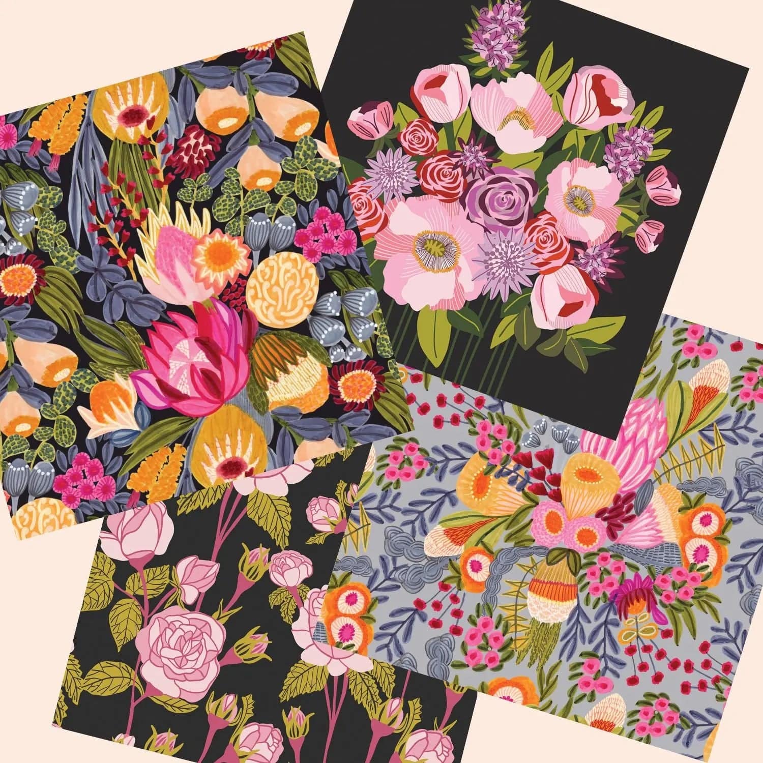 Floral Greeting Cards Set - Beautiful Handmade Cards for Birthdays, Thank You, and Special Occasions - Perfect for Gifting and Home Decor