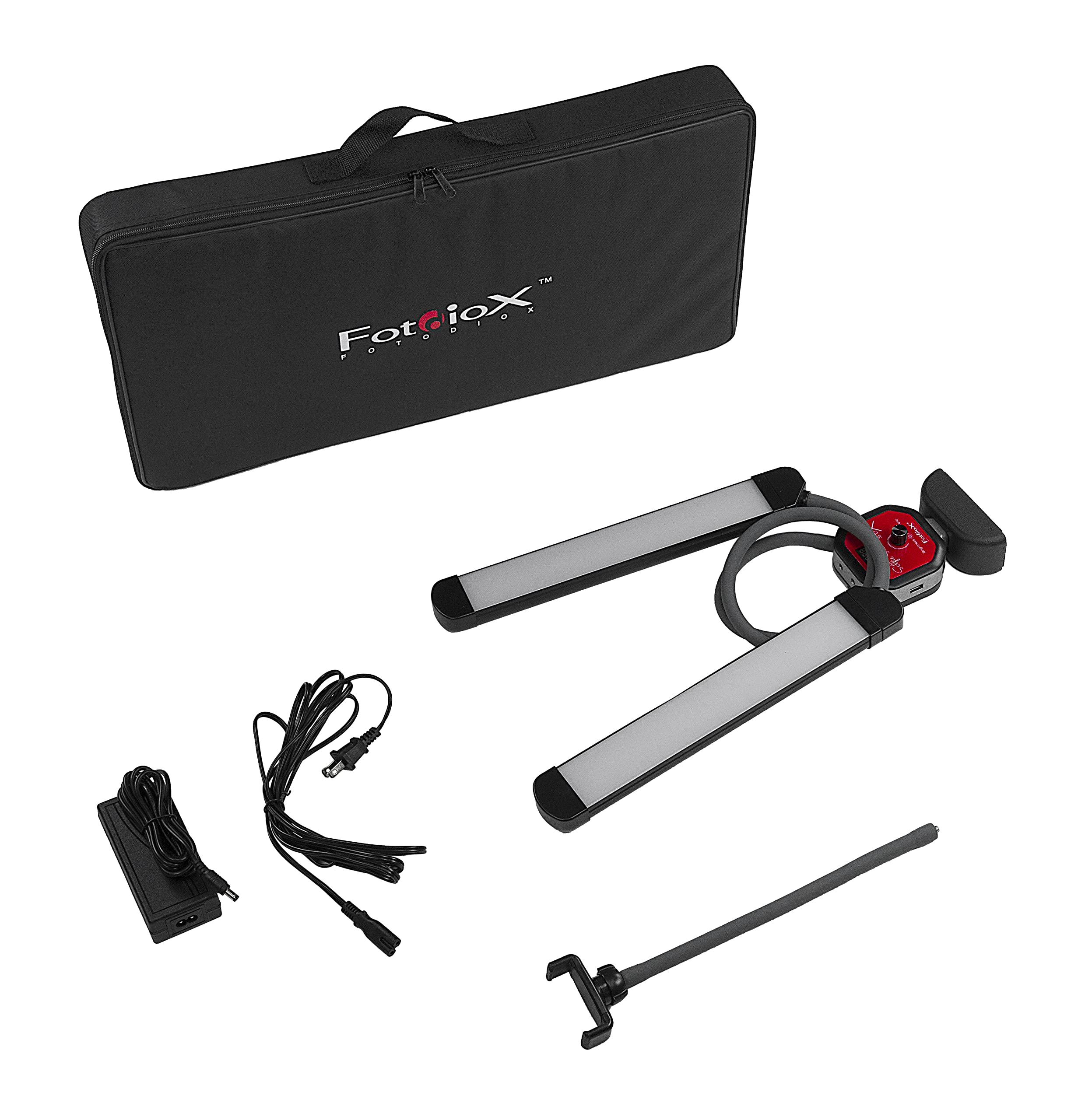 Fotodiox Selfie Starlite Stix TT Tabletop 95 Vlog Light Monitor Kit - Bi-Color Dimmable LED Wand Lights with 95cm Adjustable Arms for Video Conferencing, Gaming, Makeup, YouTube, Live Streaming (Perfect for Home Office, Content Creation & Beauty Studios)