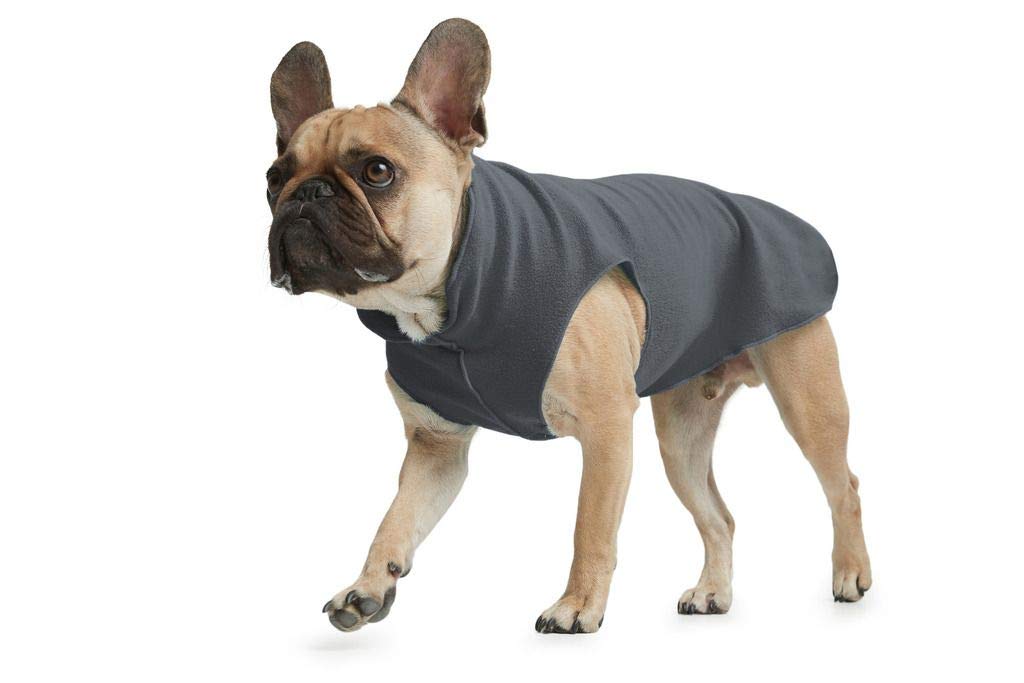Soft & Snuggly Stretch Fleece Dog Sweater Jacket - Warm Pullover Vest for Small, Medium & Large Dogs (2XL, City Grey) - Perfect for Winter Walks & Indoor Comfort