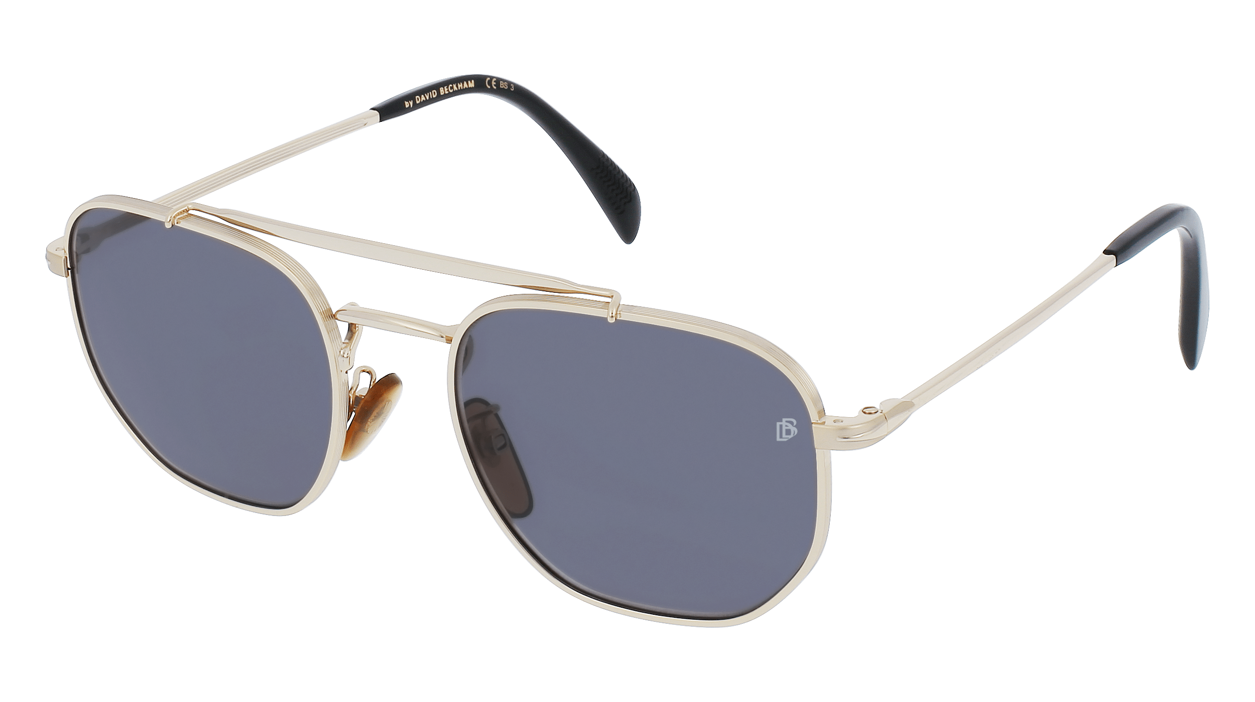 David Beckham DB 1079/S RHL 5420 Polarized Sunglasses for Men - UV Protection Aviator Style Shades for Driving, Beach & Outdoor Activities