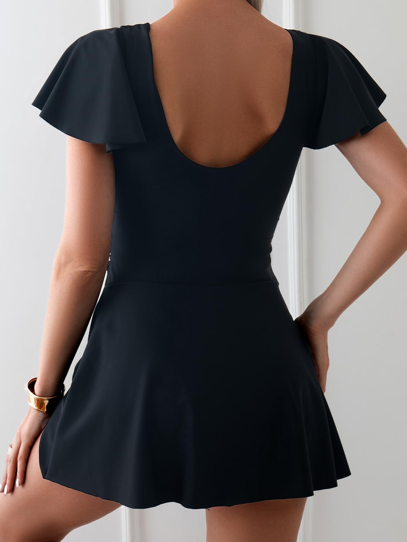 Women's Tummy Control Swimdress One Piece Swimsuits with Skirt & Ruffles - Flattering Bathing Suit for Beach, Pool & Vacation