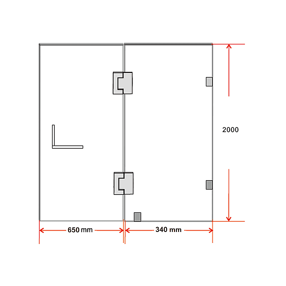 10mm Frameless Shower Screen 100x200cm - Wall to Wall Bathroom Glass Panel by Della Francesca | Modern Walk-In Shower Enclosure for Luxury Bathrooms