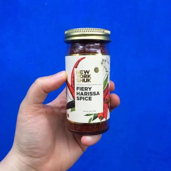 New York Shuk Fiery Harissa Spice - Premium Hot Chili Pepper Paste for Cooking, Grilling & Middle Eastern Recipes - Perfect for Marinades, Dips & Spicy Dishes